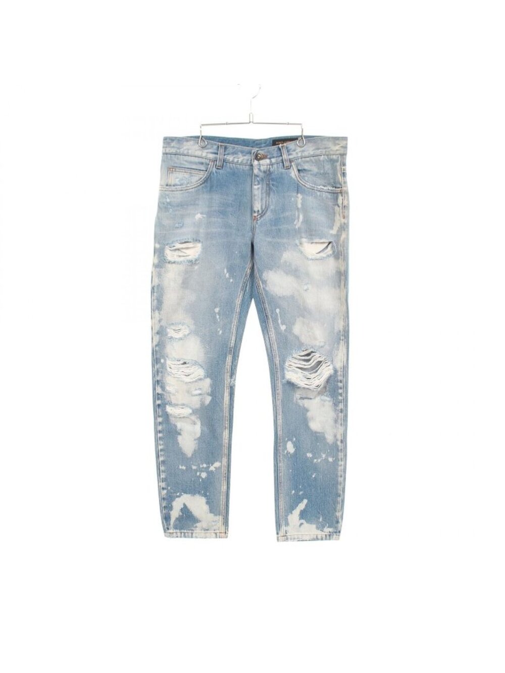 Dolce & Gabbana Denim Pants Classic Paint Distressed Cotton